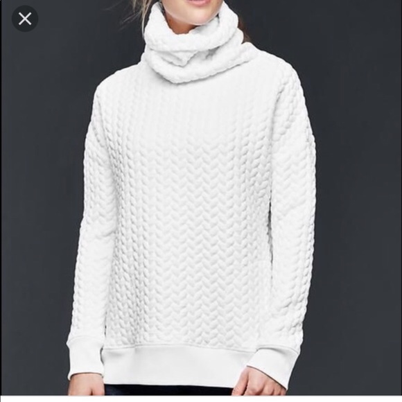Gap Quilted Turtleneck Sweatshirt Size 